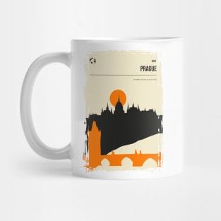 Prague Vintage Minimal Czech Republic Travel Poster Mug